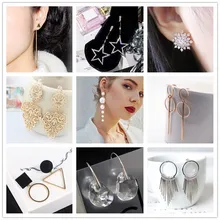 Новое сердце из имитации жемчуга лист кристалл цветок кисточка Звезда Серьги Геометрические Висячие серьги для женщин массивные серьги