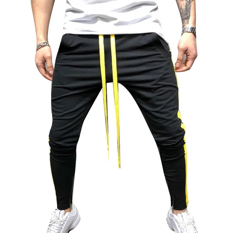 2019 جديد الرجال السراويل صالات رياضية Sweatpant الهيب هوب بلون قطاع الرياضية اللياقة البدنية ركض السراويل الرجال الشارع الشهير السراويل الترنك