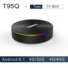 T95Q Android 8.1 TV Box 4GB 64GB  LPDDR4 Amlogic S905X2 Quad Core 2.4G&5GHz Dual Wifi BT4.1 1000M H.265 4K Media Player tv box