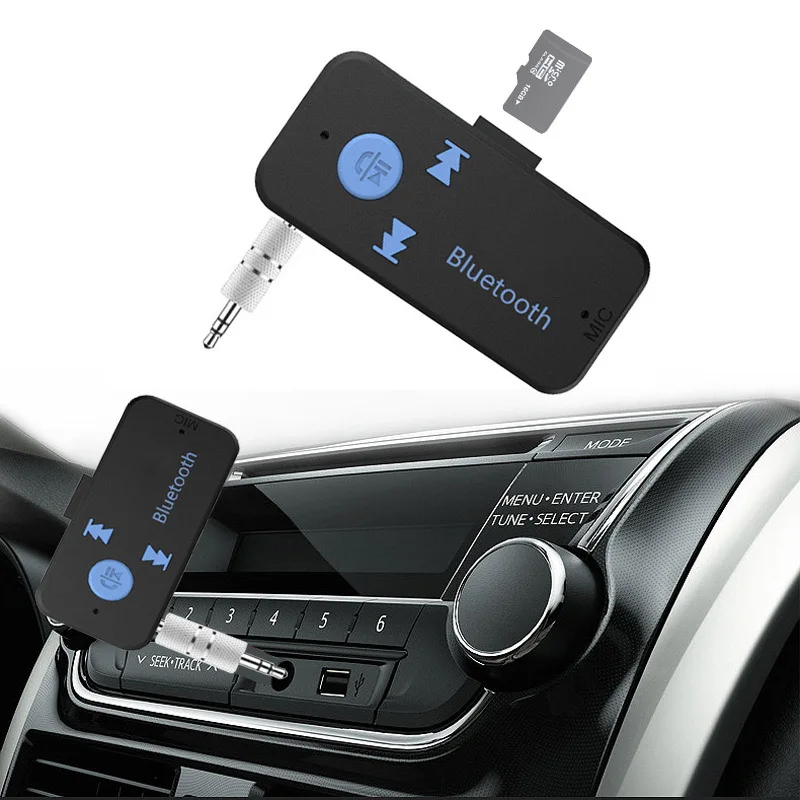 Беспроводной Встроенный TF считыватель музыки адаптер автомобильный приемник беспроводной Bluetooth 3,5 мм AUX аудио стерео музыка домашний адаптер