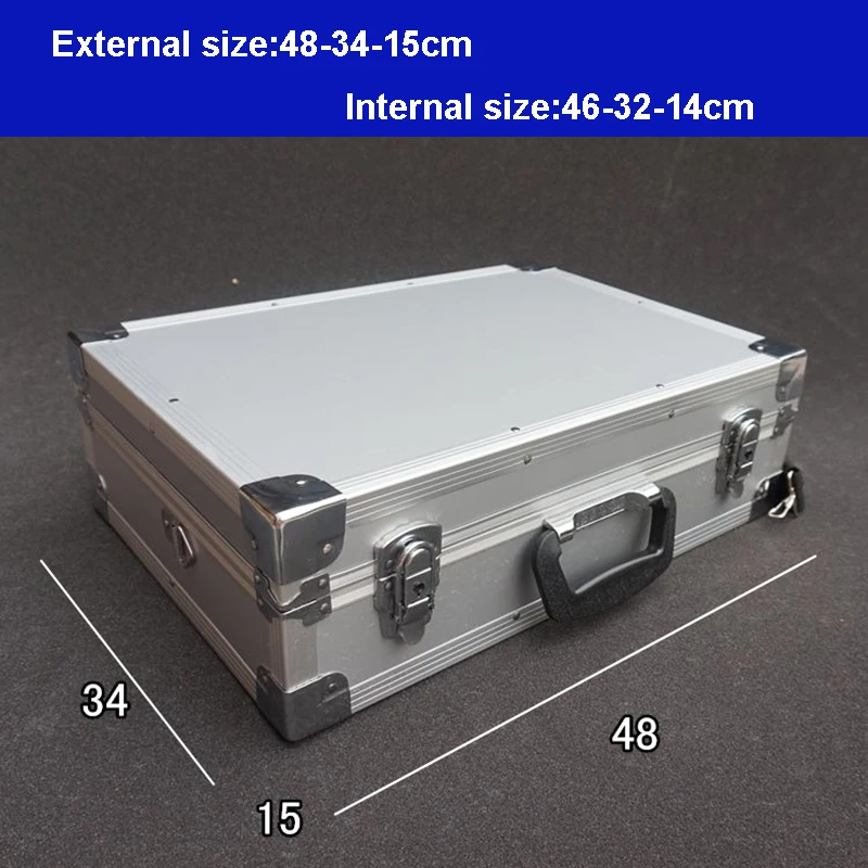 Алюминиевый Чехол для инструментов, чехол для инструментов, коробка для паролей, коробка для файлов, ударопрочный защитный чехол, оборудование, пульт дистанционного управления