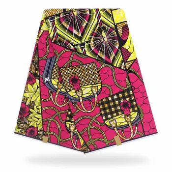 

ESEWING Ankara African Wax Print Fabric 100% Cotton 6 Yards for Sewing wax dress Ghana Nigeria Wax Fabric 071116