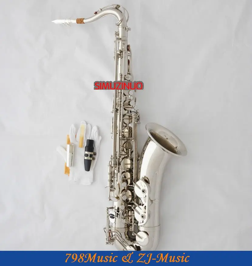 

Professional Silver Nickel Tenor Saxophone Sax High F Free Metal Mouthpiece Case