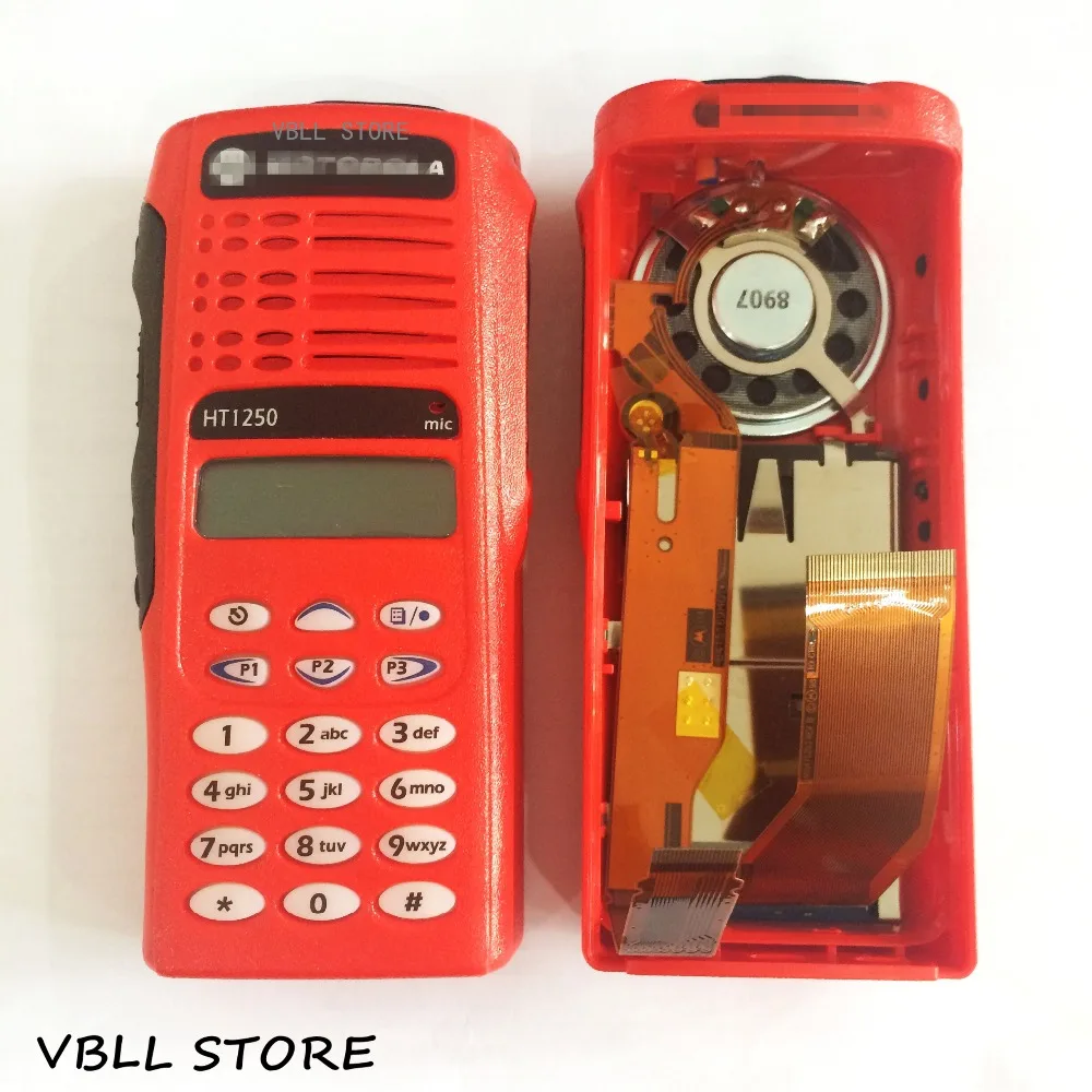 Красный ремонт переднего корпуса чехол крышка комплект с динамиком Mic lcd для Motorola HT1250 портативная рация радио