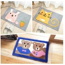 Кролик/собака/кошка/медведь коврик с узором Дверной Коврик Гостиная коврик для ног коврик Впитывающий Коврик домашний декор