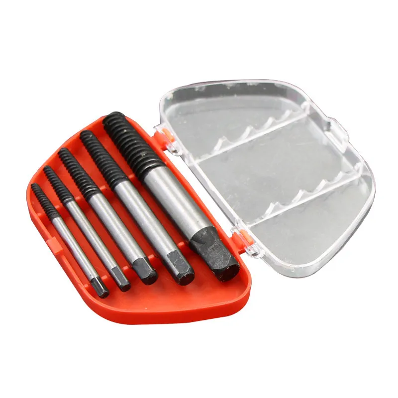 

5PCS/Set Screw Extractor Center Drill Bits Guide Broken Damaged Bolt Remover Easy Out Set