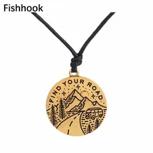 Fishhook grabado mensaje encontrar su camino moda encantos joyería hacer collares y colgantes regalos de Navidad para amigos