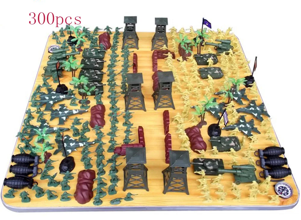 300pcs/set Little soldier in world war ii military model