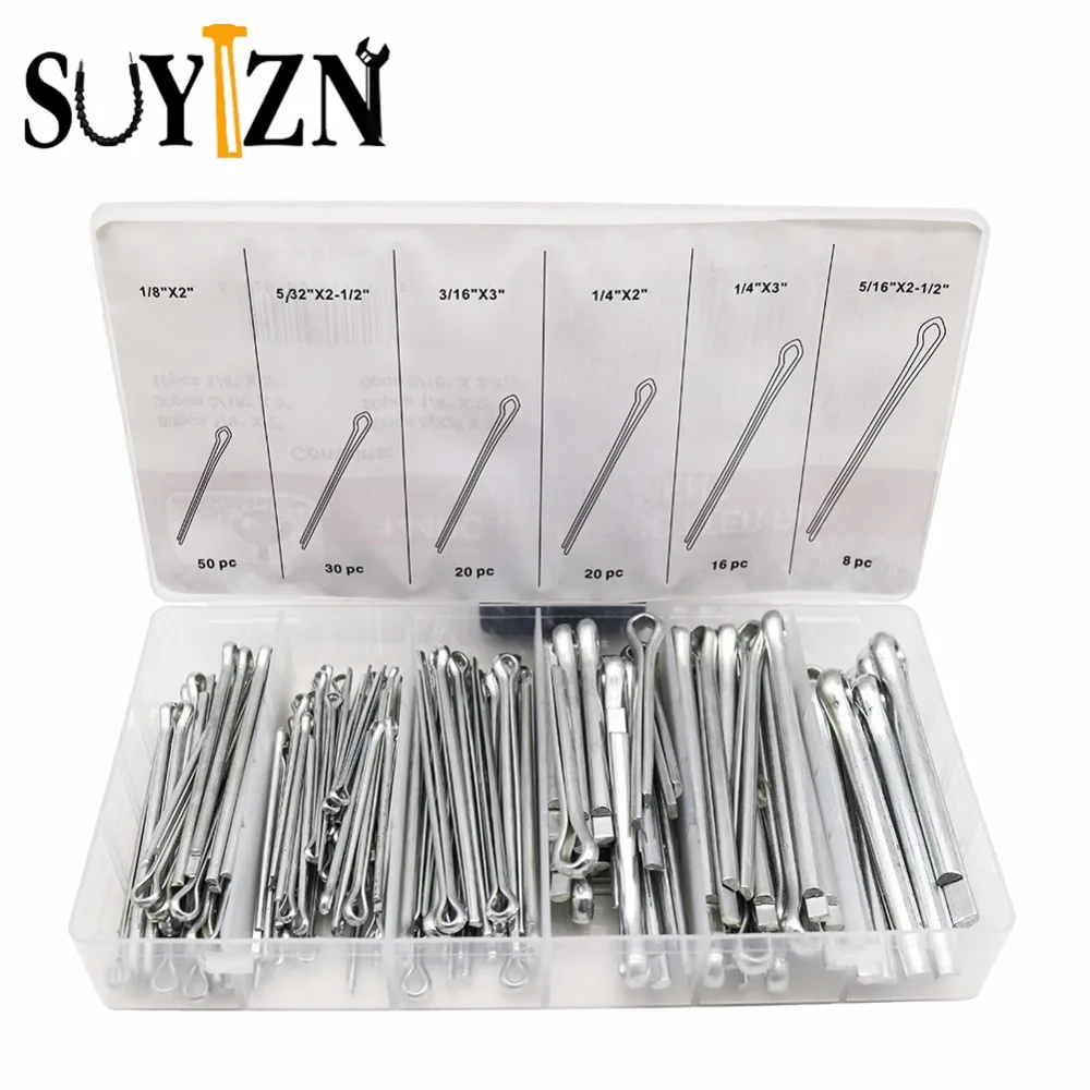 144pcs/Case Large Cotter Pin Assortment Repair Tool Sets U shaped