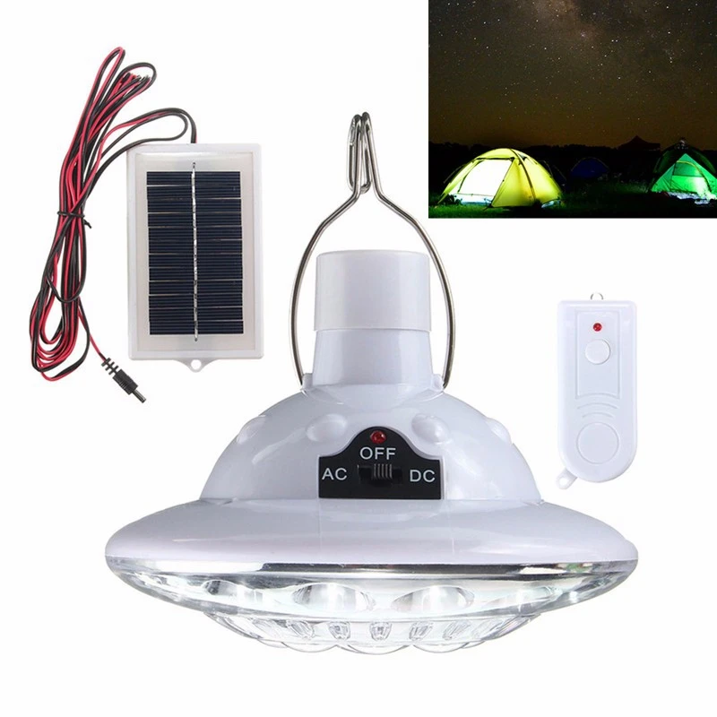 Pure White 22 LED Solar Powered Outdoor Yard Hiking Tent Light Camping Hanging Lamp with 3.7V1W Solar Panel and Remote Control_7