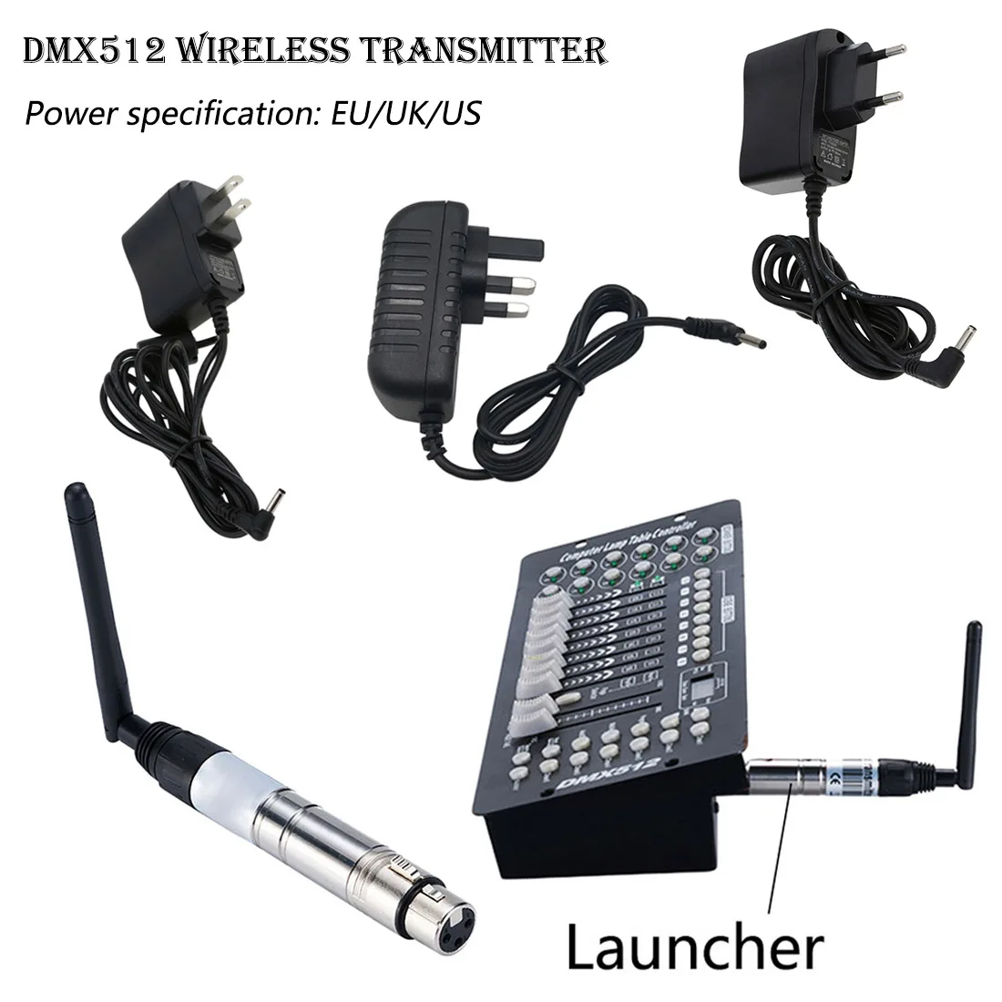DMX512 DJ беспроводной передатчик системы 2 4G для светодиодного сценического