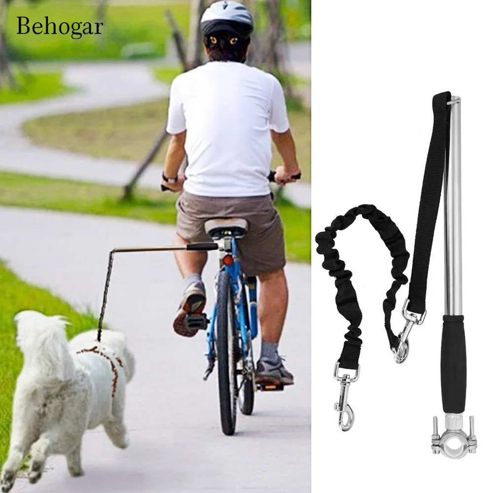 Behogar Retractable Hand Free Puppy Dog Bike Training Exerciser Pole