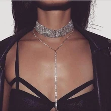 Women T Logan Clavicle Necklaces Luxury Crystal Choker Necklace Rhinestone Pendant Jewelry Collar Necklace for women N49631