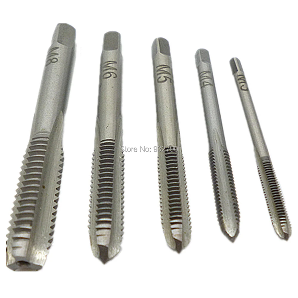 5X//Set M3 M4 M5 M6 M8 Hand Tap Straight Flute 3mm-8mm Hand Fast tapping Tool HF