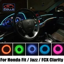 9 М Набор EL Провода/Для Honda Fit/Jazz/трансфер/FCX Clarity/Гибкий Неон Холодный Свет/Консоль Автомобиля Декоративные газа