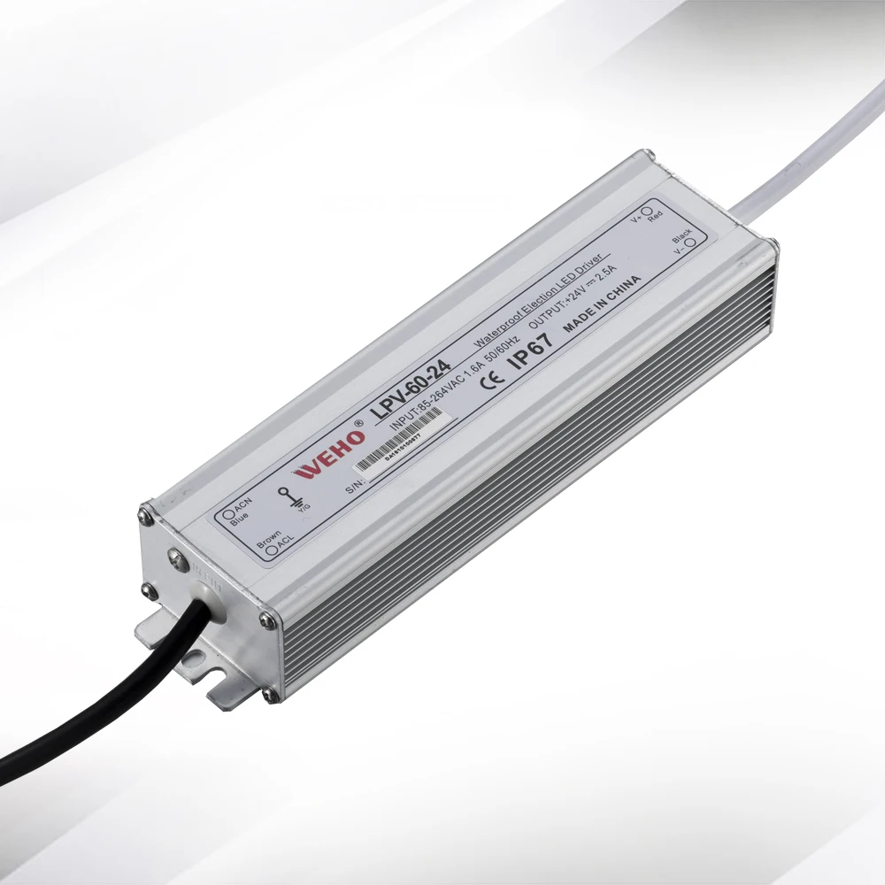 (LPV 60 24) Низкий уровень Шума ac dc Постоянное напряжение 24v 60w Водонепроницаемый