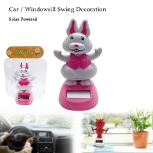 1 шт милый кролик усиленный солнечной энергией Танцы размахивая анимированные Танцующая кукла автомобиля подоконник украшения дома игрушки для приборной панели декор