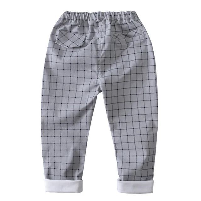 Children Pants Spring Plaid Baby Boys Pants England Style Fashion