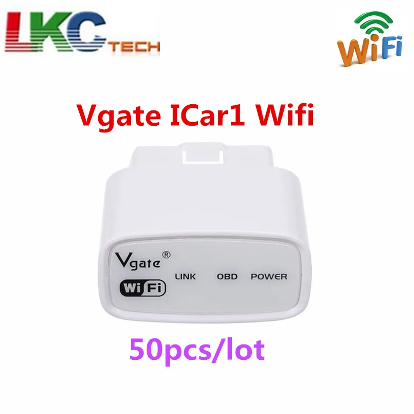 50 Unids lote Vgate ICar1 OBD2 Esc ner De Diagn stico Bluetooth Con 