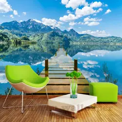 Пользовательские 3D фото росписи обоев отражение озеро природного landscap гостиная спальня ТВ диван фон обои Home Decor