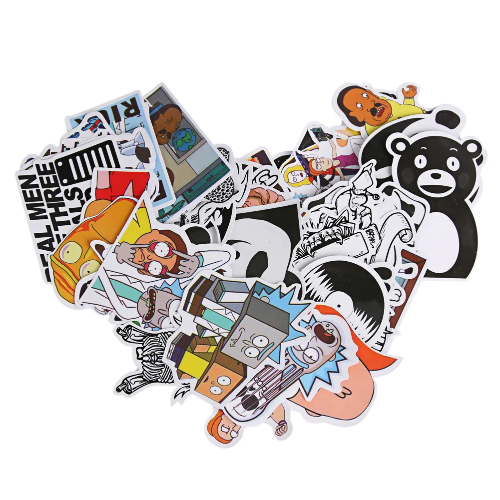 Toko Online 60 Pcs Set Stiker Warna Hitam Dan Putih Kreatif Kartun