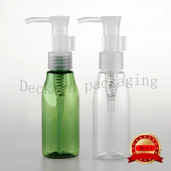 

30pcs/lot 60ml Plastic Shampoo Bottle, Dispening Pump Cap,Empty Cream Container,Refillable Lotion Bottle,60cc PET Jar