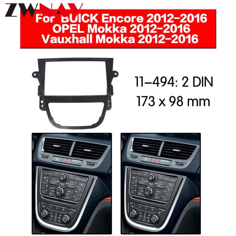 Автомобильный dvd-плеер рамка для 2012- OPEL MOKKA 2DIN Авто AC черный LHD RHD Авто радио мультимедиа NAVI fascia