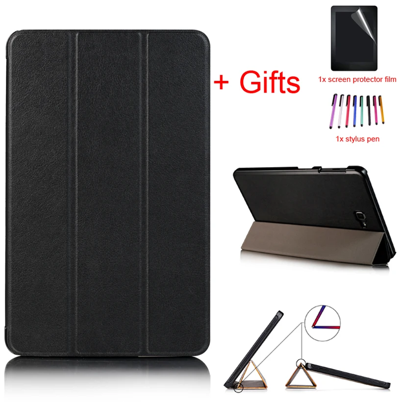 

Ultra Slim Magnetic Case Cover for Samsung Galaxy Tab A6 10.1 2016 SM-T580 T580N T585 10.1" TabletStand Cover +Film+Pen