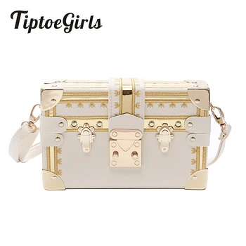 

Female Fashion Box Women Bag Rivets Hit Color Women Messenger Bag Small Square Bag New Shoulder Package Europe Fashion Mini