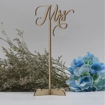 

wooden Seat card"Mrs"Seat card / Table place for Wedding & Engagement party decoration 12pcs/lot with free shipping
