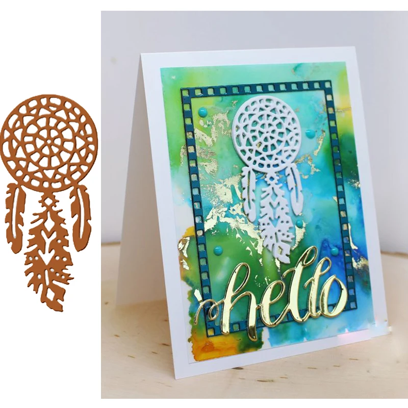 

Dream Catcher Metal Cutting Dies Stencils for DIY Scrapbooking Album Stamp Card Embossing New 2019 Die Cut