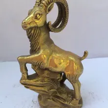 Антикварный, антиквариат, китайская латунная статуя овец