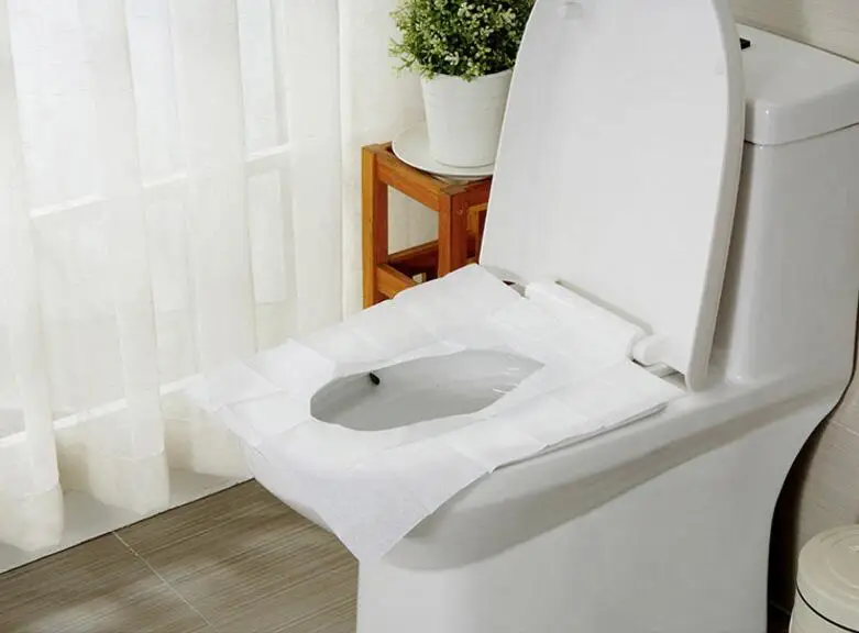10 шт./упак. одноразовое покрытие на сиденье унитаза коврик туалет бумажный подкладка для путешествий походный Ванная комната Accessiories GYH