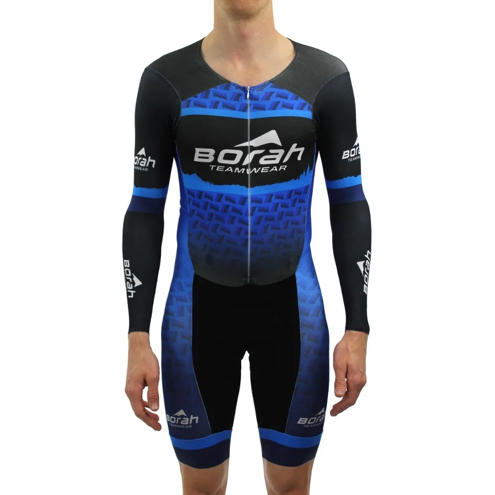 

borah team custom clothing blue body swimwear bike kits cycling skinsuit triatlon ropa ciclismo skin suit running wear speedsuit