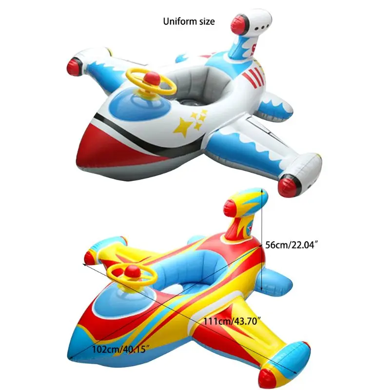 Надувной самолет плавательный круг сиденье малыша плавать кольцо бассейн для младенцев лодка