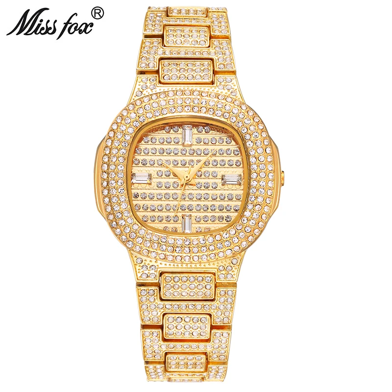Miss Fox Brand Top Luxury Quartz Women Watches High Quality Ladies Watch Rhinestone Crystal Dress Gold clock relogio feminino Miss Fox Brand Top Luxury Quartz Women Watches High Quality Ladies Watch Rhinestone Crystal Dress Gold clock relogio feminino