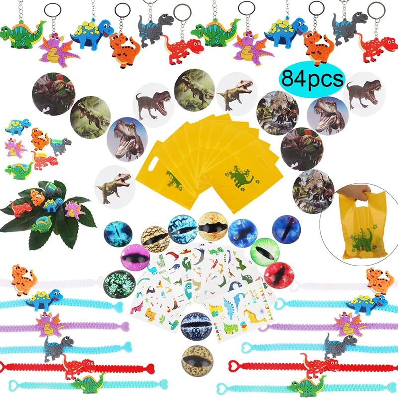 Вечерние сумки в виде динозавра для детей на день рождения, игрушки, кольца, браслеты, тату, динозавры, вечерние принадлежности, подарки для малышей, брелок