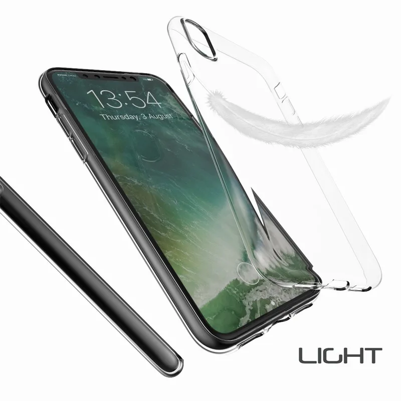 Portefeuille 10PCS For iPhone X Case TPU Rubber Silicone Case Cover For Apple iPhone 8 Plus 7 6 S 6S 5 5S SE 5C 4 4S Accessories (2)