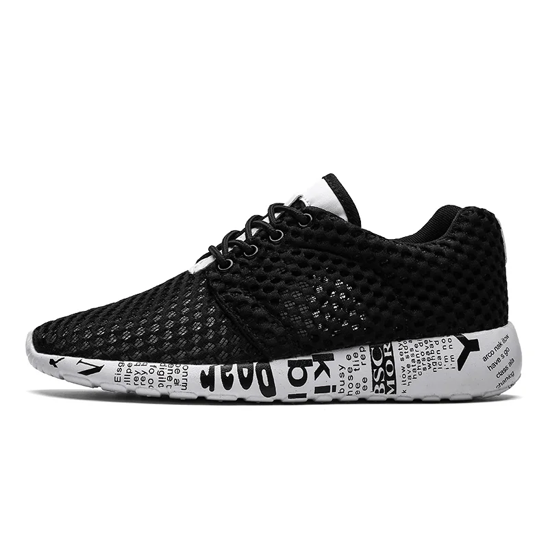 Мужская обувь для бега, мужские баскетбольные кроссовки, уличная спортивная обувь, мужские дышащие спортивные кроссовки, мужская прогулочная беговая Обувь - Цвет: black white