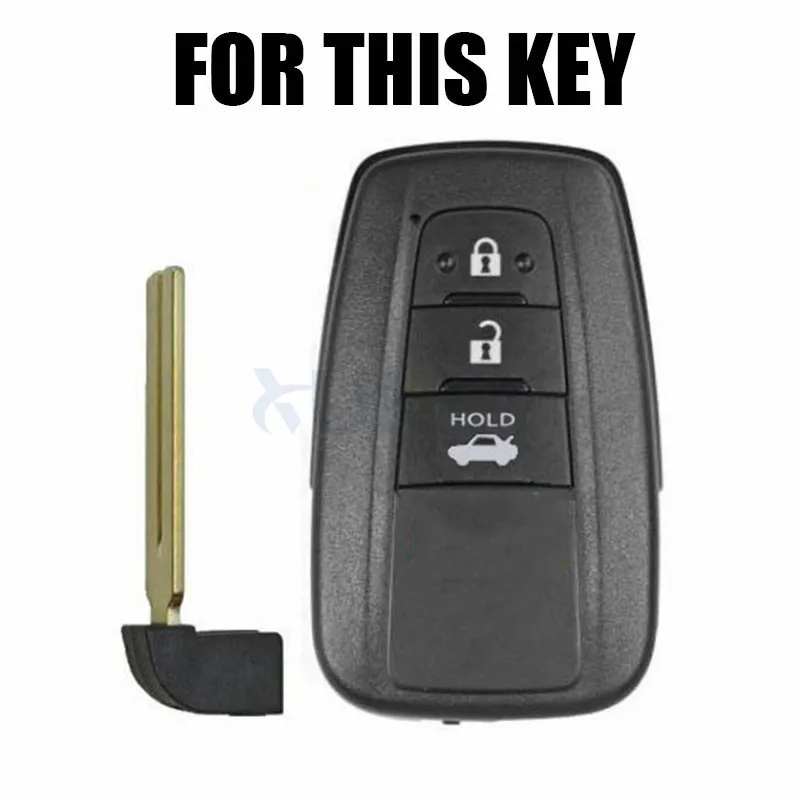 3 кнопки силиконовый чехол для ключей от машины Toyota Land Cruiser Prado Camry V70 ЧР C HR Prius Corolla