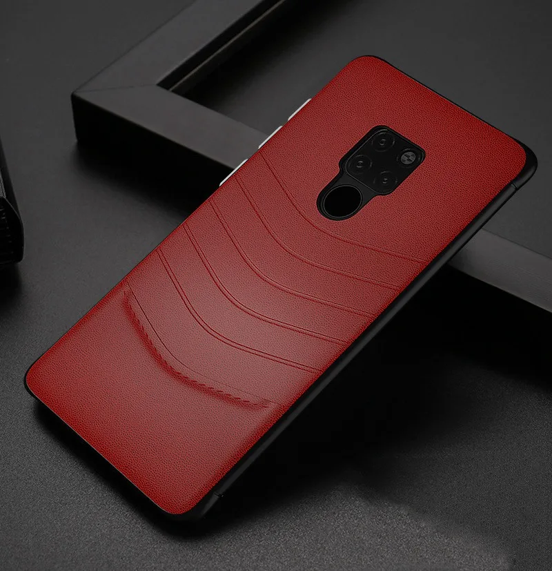 Кожаный чехол для задней крышки huawei Коврики 20 Pro 360 ударопрочный ультратонкий