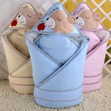 Спальный комплект для младенца одеяла животные узор мягкий теплый пеленать с поясом@ ZJF