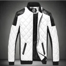 BOO мужская одежда из стирающейся в воде кожи с модными бриллиантами, кожаная куртка больших размеров, теплая цветная кожа