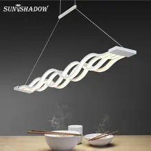 Подвесной светильник, современный светодиодный светильник для гостиной, столовой, кухни, блестящий светодиодный потолочный светильник