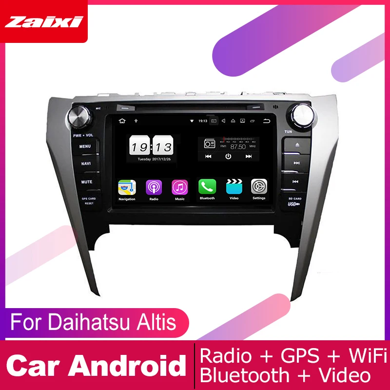 

ZaiXi android car dvd gps multimedia player For Daihatsu Altis 2011~2017 car dvd navigation radio video audio player Navi Map