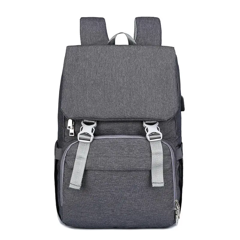 Рюкзак для подгузников для мамы, дорожная сумка для детских подгузников с usb-портом, сумка для мам для беременных, сумка для коляски, сумка для ухода за ребенком - Цвет: dark grey