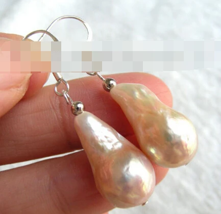 

hot sell new - shitou 00510 pink nautral SOUTH Reborn keshi pearls earrings