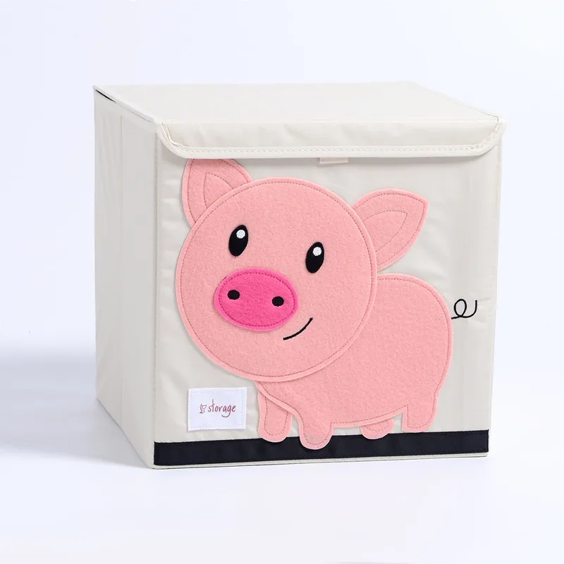 pig Пылезащитный моющиеся детские игрушки одежда организатор емкость для всякой всячины Прачечная корзина для хранения - Цвет: pig