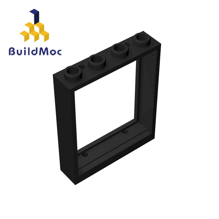 BuildMOC совместимые сборки частиц 6154 1x4x4 для строительных блоков части DIY логотип