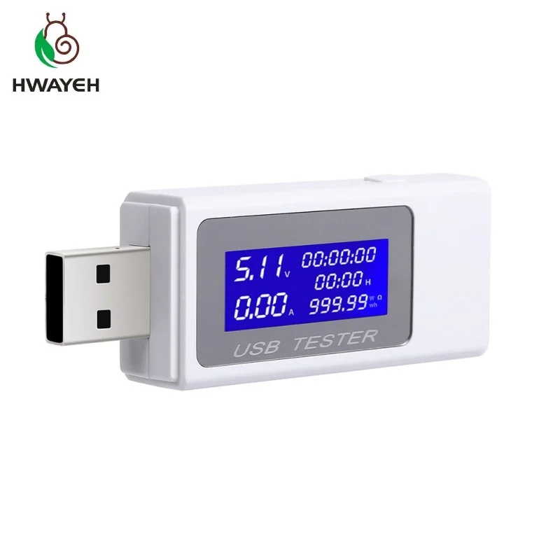 Monitor de Energia Capacidade Tensão Tester Atual Medidor Elétrica Voltímetro Amperímetro 0-5a 0-99 Horas 0-150 w Dc4-30v Usb Mod. 179275